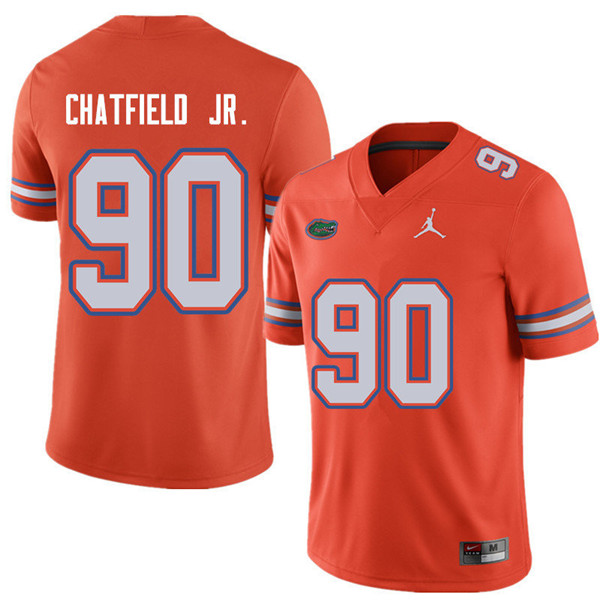 Jordan Brand Men #90 Andrew Chatfield Jr. Florida Gators College Football Jerseys Sale-Orange - Click Image to Close